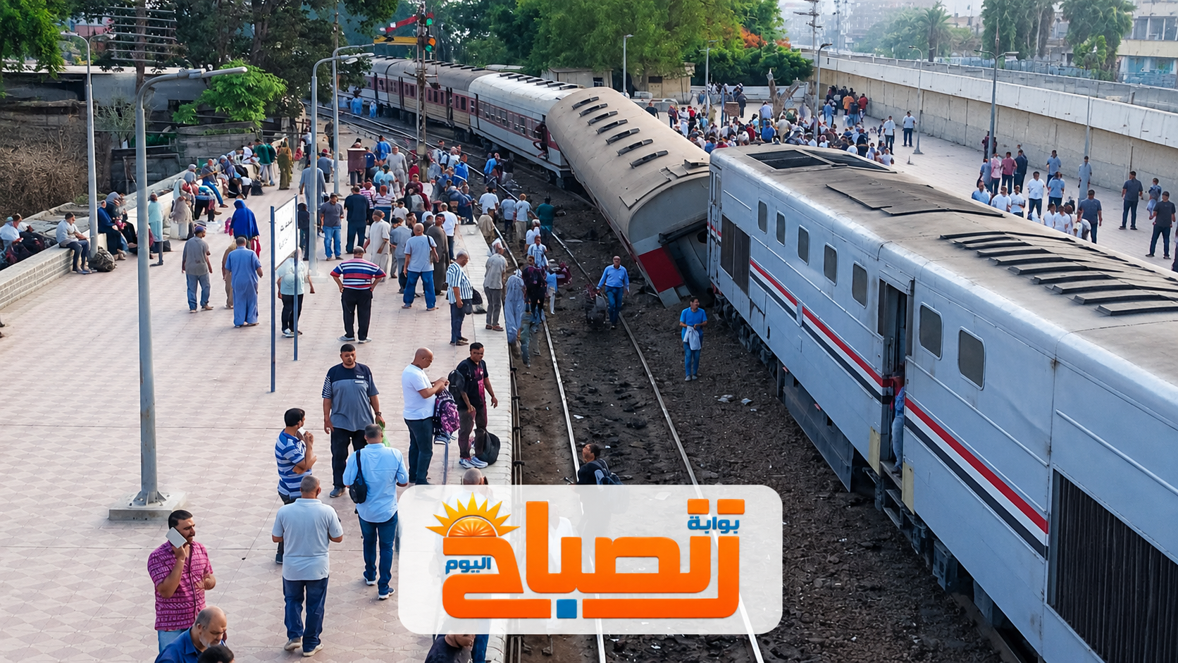 عاجل في طنطا.. خروج عربة قطار عن القضبان وسقوط 16 مصابًا